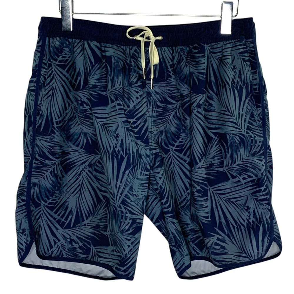 Fair Harbor XL The Anchor Boardshorts Drawstring Blue Floral Travel Resort